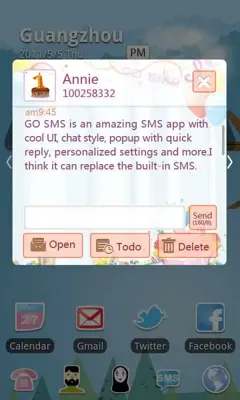 GOSMS 1st Anniversary Party Theme android App screenshot 1